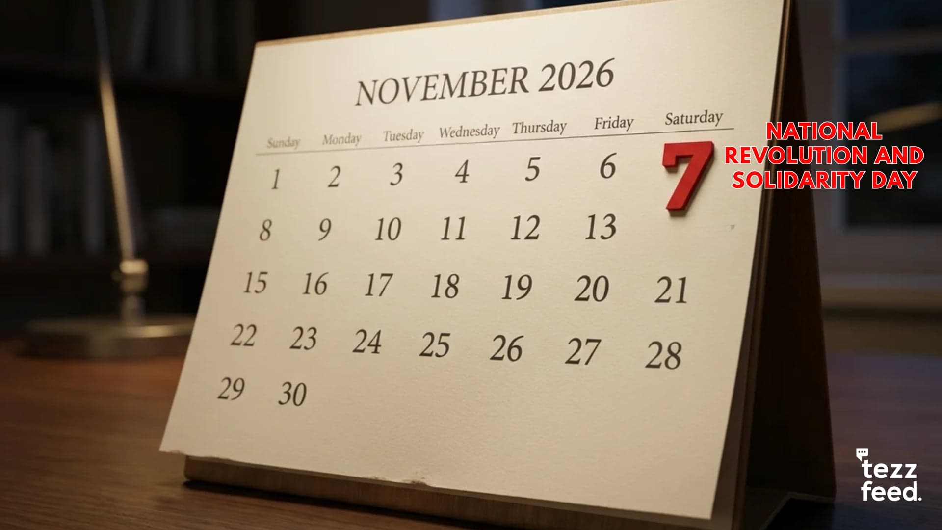November 7 Declared a Public Holiday for National Revolution and Solidarity Day