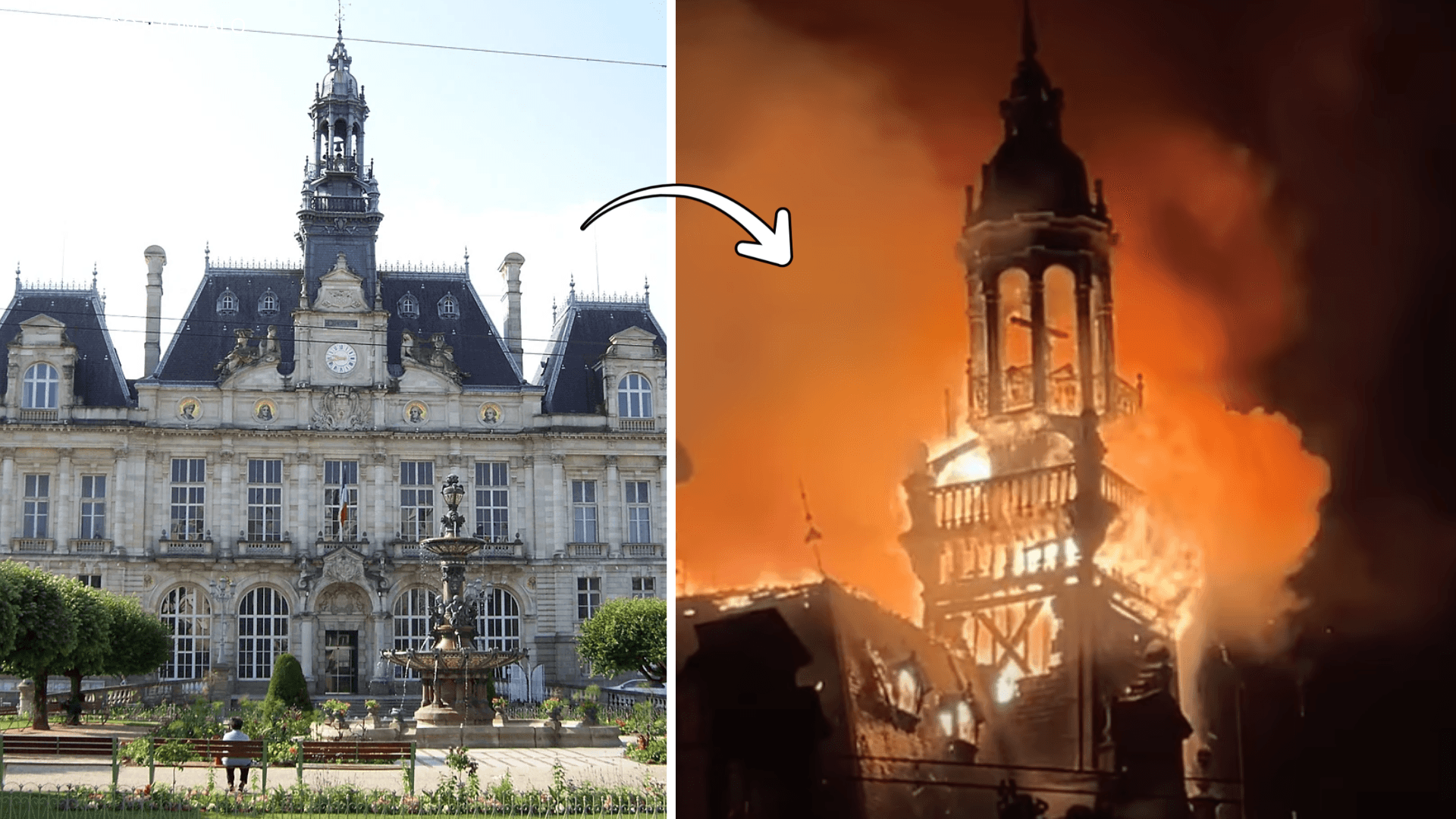 France’s Historic 143-Year-Old Clock Tower Collapses After Protesters Set It on Fire